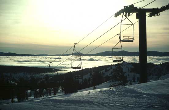 Chairlift at Sunrise