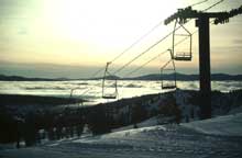 Chairlift at Sunrise